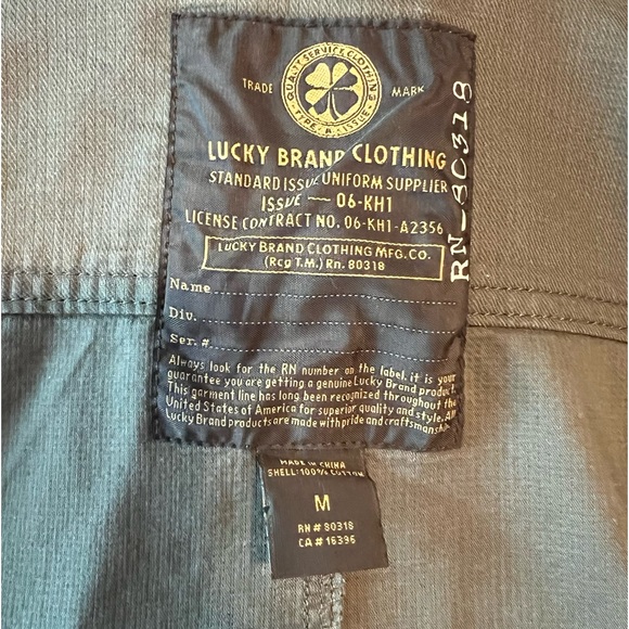 Women’s LUCKY BRAND Olive Green
Drawstring Waist Utility Jacket. Sz. Medium. - Picture 10 of 10